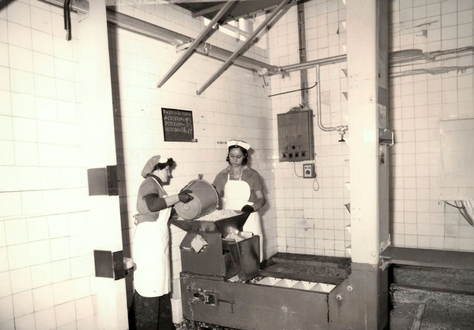 Sala de selección de legumbres, 1950.